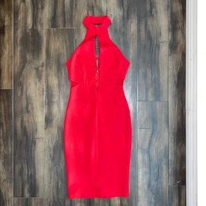 Windsor red stretchy knee length dress sz small